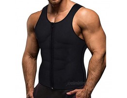 Luckding Men Waist Trainer Vest Weightloss Hot Neoprene Corset Compression Sweat Body Shaper Slimming Sauna Tank Top Workout Shirt