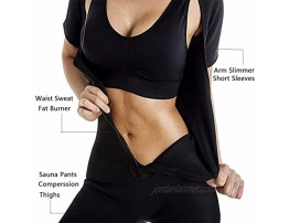 QUAFORT Full Body Shapewear Sauna Suit Neoprene Weight Loss Gym Shaper with Sleeve