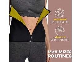 Roseate Women's Hot Sweat Body Shaper Waist Trainer with Zipper Workout Slimming Vest Sauna Shirt Neoprene Compression Shapewear
