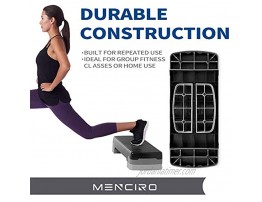 MENCIRO Steppers for Exercise Workout Step Up Exercise Platform with Adjustable Riser Height Aerobic Step with Non-Slip Surface for Home Gym