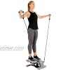 Sunny Health & Fitness Versa Stepper Step Machine w Wide Non-Slip Pedals Resistance Bands and LCD Monitor SF-S0870