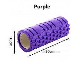 10*30cm Medium Density Round Foam Roller Deep Tissue Massager Tools for Physical Therapy Massage Help Back and Leg Neck Muscle Recovery Myofascial Trigger Body Point Release Purple