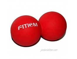 Fitiom Massage Balls Myofascial Release Tool- Great for Physical Therapy Trigger Points Plantar Fasciitis & Sore Muscles. and Free Exercise Guide Travel Pouch & Videos. RED