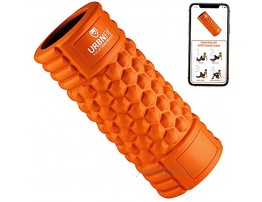 URBNFit Vibrating Foam Roller 5-Speed Massage & Exercise Body Roller Deep Tissue Trigger Point Performance Back Muscle Recovery Rechargeable Electric