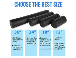 YOGU Round Muscle Foam Roller Exercise Foam Roller for Muscles Physical Therapy Deep Tissue Muscle Massage Dense Massaging Bar for Reducing Pain Soreness Or Tension