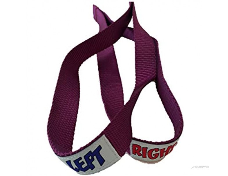 Average Broz Weight Lifting Straps by ABG Color Coded Left Right Hand Labels 100% Made in The USA