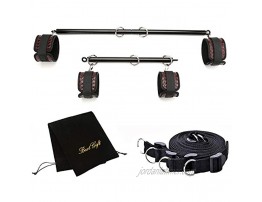 exreizst Expandable 2 Spreader Bar with Adjustable Straps Kit Sports Exercise Aid Training Kit Black Black Brown