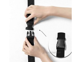 Heavy Duty Adjustable Door Strap with Strong Snap and Heavy Gauge D-Rings,Portable Home Fitness Door Resistance Rope Release Buckle Arm Muscle TrainingBlack