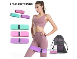 Xeapoms Resistance Bands 3 Sets Premium Exercise Loops with Non-Slip Design for Hips & Glutes 3 Resistance Level Workout Booty Bands for Women and Men Best for Home Fitness Yoga Pilates