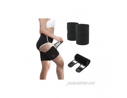2 Pcs Sweat Thigh Trimmer for Women and Men Sauna Adjustable Body Wrap Waist Legs Trainer Sweat Bands for Weight Loss Work Out Accessories 25x 8.6 Black