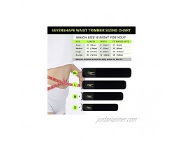4EverShape Waist Trimmer Trainer for Women & Men Sweat Belt Neoprene Sweat Wrap for Stomach Sauna Exercise Mesh Bag Included
