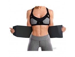 Bracoo Waist Trimmer Wrap Sweat Sauna Slim Belly Belt for Men and Women Abdominal Waist Trainer weight less Increased Core Stability Metabolic Rate SE20