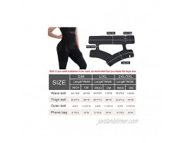 JENABOM Waist Trainer for Women New 3 in 1 Waist Thigh Trimmer Butt Lifter Stomach Body Shaper Sweat Waist Trimmer Belt for Weight Loss Body Shaper Workout L-XL Black
