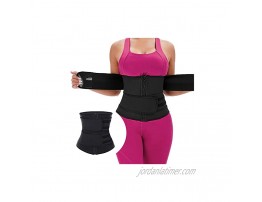 Premium Neoprene Waist Trainer Sweat Workout Belt Double Straps for Women Men Fitness Sports