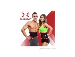 Slim Heat Sweat Waist Trimmer for Women & Men Stomach Wrap Sweat Belt for Women Sauna Belt Belly Slimmer Waist Trainer for Men Includes Free Phone Case Carry Bag & Bonus Course! Black