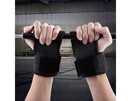 1 Pair Premium Anti Skid Weightlifting Wristbands Fitness Wraps Lifting Half Finger Gym Gloves Black