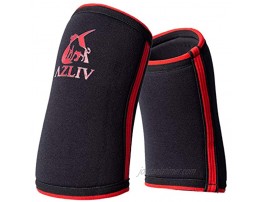 AZLIV 7mm Elbow Sleeves for Weightlifting Powerlifting Weight Training Elbow Braces