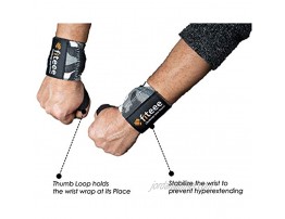 GOMANZAY Fiteee Wrist Wraps-18 inch Wrist wrap with Thumb Loops Wrist Wraps for Weightlifting,Strength,Powerlifting,Body Building-Wrist wrap with Adjustable Strap for Men and Women