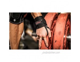 Harbinger Pro 20-Inch WristWraps with Thumb Loop for Weightlifting pair Black