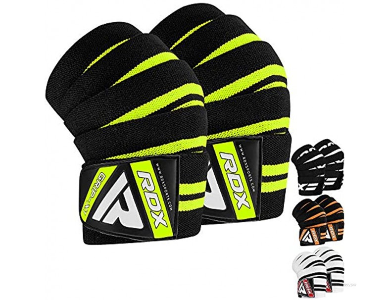 RDX Knee Wraps for Weight Lifting Approved by IPL and USPA Elasticated Compression Powerlifting Support Bandage Great for Squats Bodybuilding Gym Fitness Training and Olympic Lifting