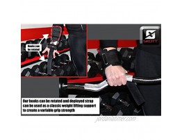 skott Evo 2 Series Pro Metal Weight Lifting Hooks Best Heavy Duty Power Lifting Grip Assistance Set of 2