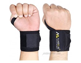WEIGHTLIFTING WRIST WRAPS With 18 True Length With Thumb Loop Powerlifting Strength Training Bodybuilding in Premium Quality Brace Your Wrists to Push Heavier Avoid Injury & Improve Your Workout