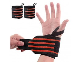 Wrist Wraps Weightlifting for Men & Women Wrist Wraps with Thumb Loops for Powerlifting,Wrist Support Weight Lifting Wraps Weight Lifting Powerlifting Strength Training,Bodybuilding 2 Pack