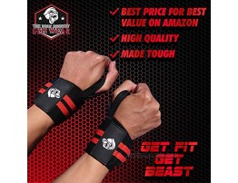 Wrist wraps Weightlifting Men women Wrist Support Power Lifting Cross-Training & Bodybuilding Protection Weightlifting Powerlifting Professional Weight Lifting Grade with Thumb Loops 18 Cotton