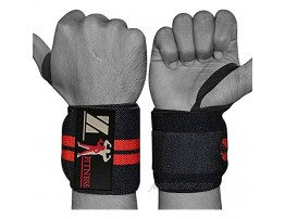 Z-Fitness Wrist Wraps with Thumb Loops 12-18 Professional Grade Wrist Support Brace and Compression Weight Lifting Powerlifting for Cross Strength Training