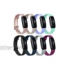 [8 Pack] Silicone Bands Compatible with Fitbit Inspire 2 & Fitbit Inspire HR & Fitbit Inspire & Fitbit Ace 2 Replacement Sport Adjustable Soft Wristbands Accessories for Women Men 8 Pack B Small