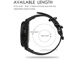 Fintie Watch Band Compatible with Suunto Core Premium Woven Nylon Replacement Sport Strap with Metal Buckle Compatible with Suunto Core Smart Watch Black