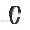 GEAK Compatible with Fitbit Charge 3 Bands for Women Men Slim Soft Silicone for Fitbit charge 3 Bands Charge 3 SE Charge 4 Smart Watch Band Small Black