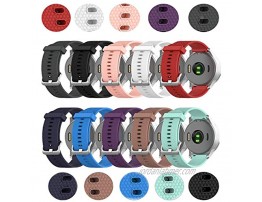 TenCloud 10-Pack Bands Compatible with Garmin Vivoactive 4S Washable Silicone Straps Sport Wristbands for vivoactive 4S