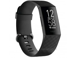 Fitbit Charge 4 Fitness and Activity Tracker with Built-in GPS Heart Rate Sleep & Swim Tracking Black Black One Size S &L Bands Included