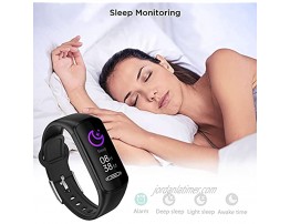 Fitness Tracker for Women Men Activity Watch and Heart Rate Monitor Smart Bracelet with Sleep Monitor Super Light Waterproof Pedometer Calorie Stopwatch