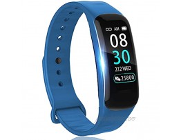 Fitness Tracker,Smart Watch with Body Temperature Heart Rate Blood Pressure Sleep Health Monitor,Pedometer Watch with Step Calorie Counter,Activity Tracker for Kids Women Men Blue