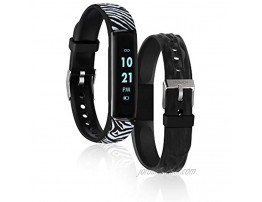 iTouch Slim Waterproof Fitness Activity Tracker Heart Rate Monitor Multi-Sports Mode Pedometer for Android and iOS Smartphones Comes with Interchangeable Straps