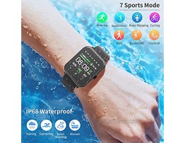 YEGKGO Smart Watch for Android Phones and iOS Phones Compatible IP68 Waterproof Smartwatch with Heart Rate and Sleep Monitor Fitness Tracker with Info Reminder Smart Watches for Men Women