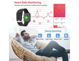 YEGKGO Smart Watch for Android Phones and iOS Phones Compatible IP68 Waterproof Smartwatch with Heart Rate and Sleep Monitor Fitness Tracker with Info Reminder Smart Watches for Men Women