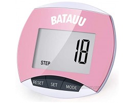 BATAUU Best Pedometer Simply Operation Walking Running Pedometer with Calories Burned and Steps Counting