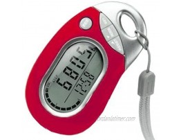 Pedusa PE-771 Tri-Axis Multi-Function Pocket Pedometer Red With Holster Belt Clip