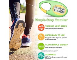 synwee Simple 3D Step Counter Walking Pedometer Steps Tracker with Neck Lanyard Carabiner for Men Women Kids Seniors