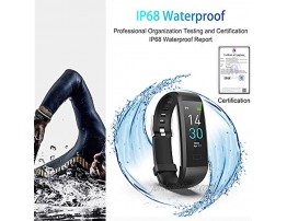 Vabogu Fitness Tracker HR with Blood Pressure Heart Rate Monitor Pedometer Sleep Monitor Calorie Counter Vibrating Alarm Clock IP68 Waterproof for Women Men