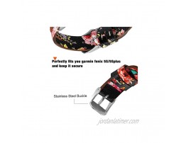 Abanen for Garmin Fenix 6S Fenix 5S Leather Watch Bands Quick Release Easy Fit 20mm Floral PU Leather Women Wristband Strap for Garmin Fenix 5S 5S Plus,Fenix 6S Pro Sapphire