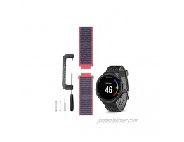C2D JOY Compatible with Garmin Forerunner 235 Band Replacement Pins and Pin Removal Tool Sport Mesh Strap Also for FR220 230 620 630 735XT Accessories Nylon Weave Watchband 08# M 5.2-7.6 in.