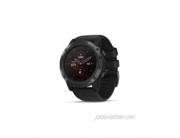 Garmin fenix 5 Plus Premium Multisport GPS Smartwatch Features Color Topo Maps Heart Rate Monitoring Music and Contactless Payment Black with Black Band