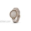 Garmin Lily Small GPS Smartwatch with Touchscreen and Patterned Lens Rose Gold and Light Tan