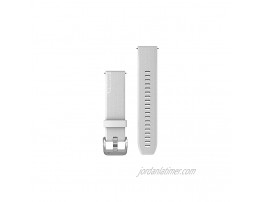 Garmin Quick Release 20 Watch Band White Silicone with Polished Silver Hardware 010-13114-01