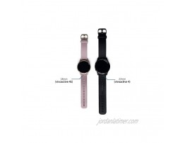 Leiou Compatible with Garmin vivoactive 4 Leather Band 22mm Black