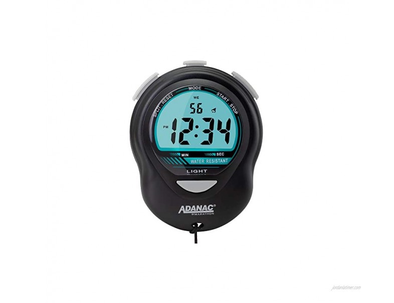 ADANAC Glow by Marathon Digital Stopwatch Timer with Back Light. Extra Large Display with Jumbo Numbers Battery Included